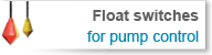 Float switches for pump control