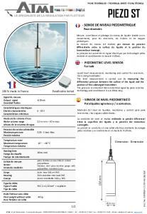 PIEZO ST Sonde pizomtrique des eaux propres