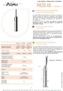 PIEZO AS Sonde de niveau de liquides agressifs