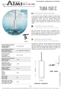 TUBA 150 C Tubular Float Level Switches