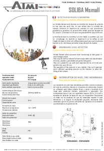D�tecteurs � membrane SOLIBA MS - ATMI