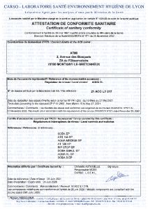ACS certificate - English translation