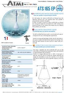 Fiche technique ATS 165 EP