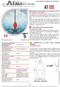 Fiche technique interrupteur de niveau AT 120