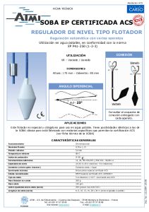 SOBA EP Flotador de Nivel certificado ACS