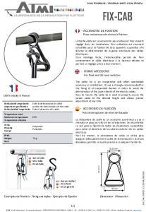 Fiche technique accessoire FIXCAB