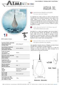 Technical data sheet - AQUA XL