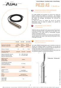 Fiche technique - Sonde hydrostatique PIEZO AS