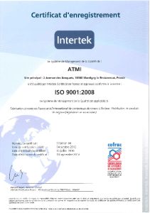 Certificat ISO 9001-2008