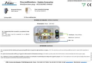 Sch�ma de branchement PRISE MULTIFONCTIONS