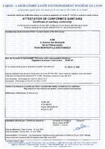 Certificado ACS - original en francs