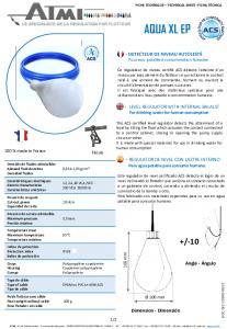 Ficha tcnica AQUA XL EP certificada ACS