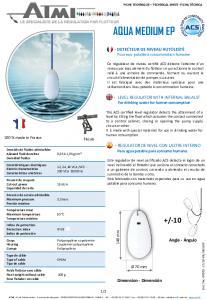 AQUA MEDIUM EP certificado ACS - Ficha Tcnica