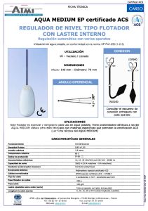 AQUA MEDIUM EP certificado ACS - Ficha T�cnica