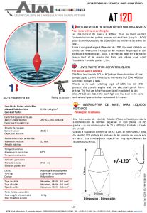 AT 120 Interrupteur de niveau � flotteur - ATMI