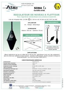 Fiche Technique D�taill�e SOBA EX-Certifi� ATEX