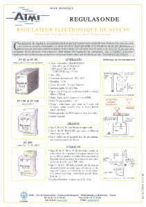 R�gulasondes - R�gulateurs �lectroniques de niveau