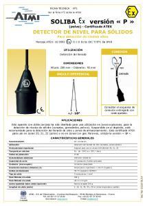 SOLIBA EX P detector certificado ATEX