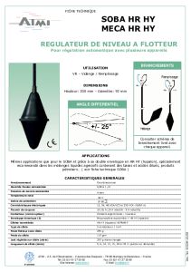 Fiche technique SOBA HR HY