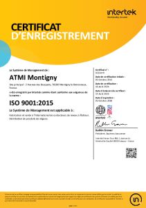Certificat ISO 9001-2015 - ATMI
