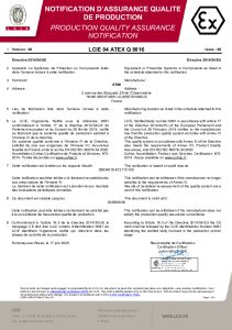 Certificat ATEX 2025-2028 - ATMI
