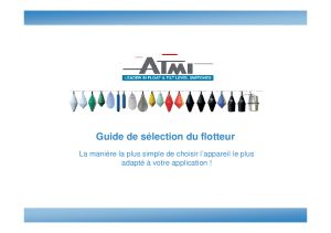 Guide du s�lection du flotteur